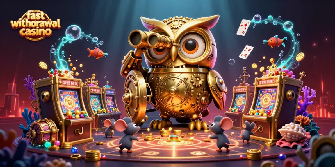 Experience the excitement at a fast withdrawal casino with lively characters and dynamic casino elements.