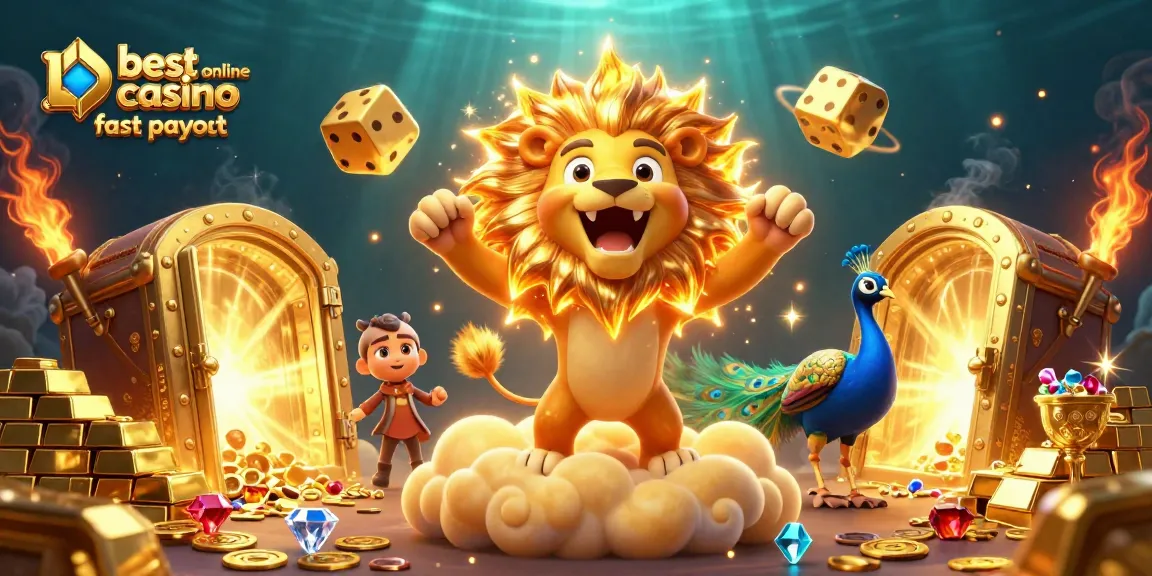 Experience the best online casino fast payout with thrilling elements of gold, dice, and gems.